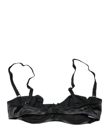 Dolce & Gabbana Black Semi-Pad Underwire Balconette Bra Underwear