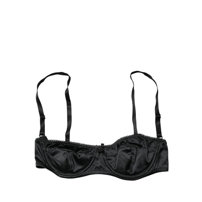 Dolce & Gabbana Black Semi-Pad Underwire Balconette Bra Underwear