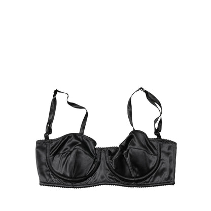 Dolce & Gabbana Black Semi-Pad Underwire Balconette Bra Underwear