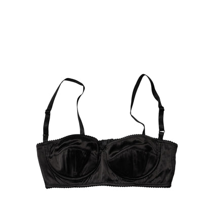 Dolce & Gabbana Black Semi-Pad Underwire Balconette Bra Underwear