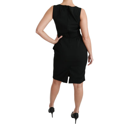 Dolce & Gabbana Black Sheath Stretch Formal Dress