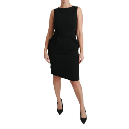 Dolce & Gabbana Black Sheath Stretch Formal Dress