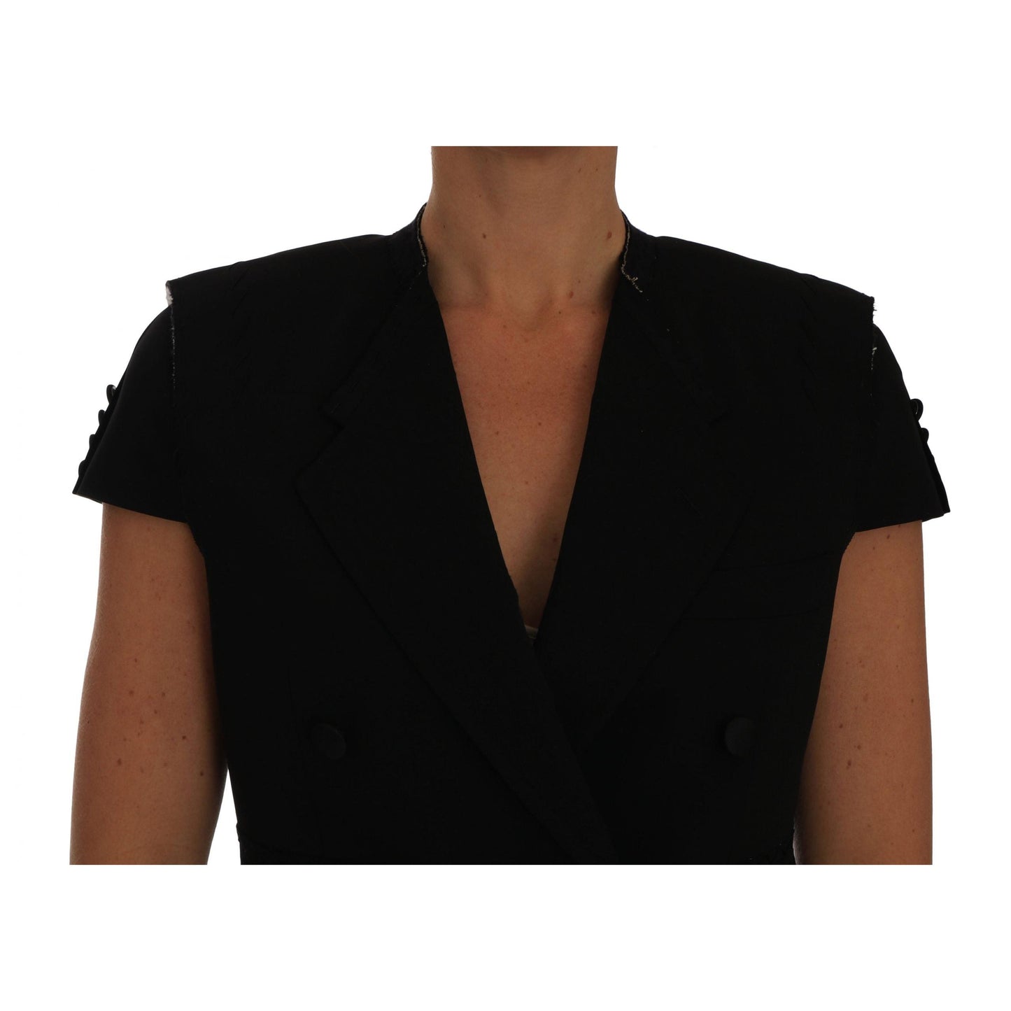 Dolce & Gabbana Black Short Croped Blazer Jacket