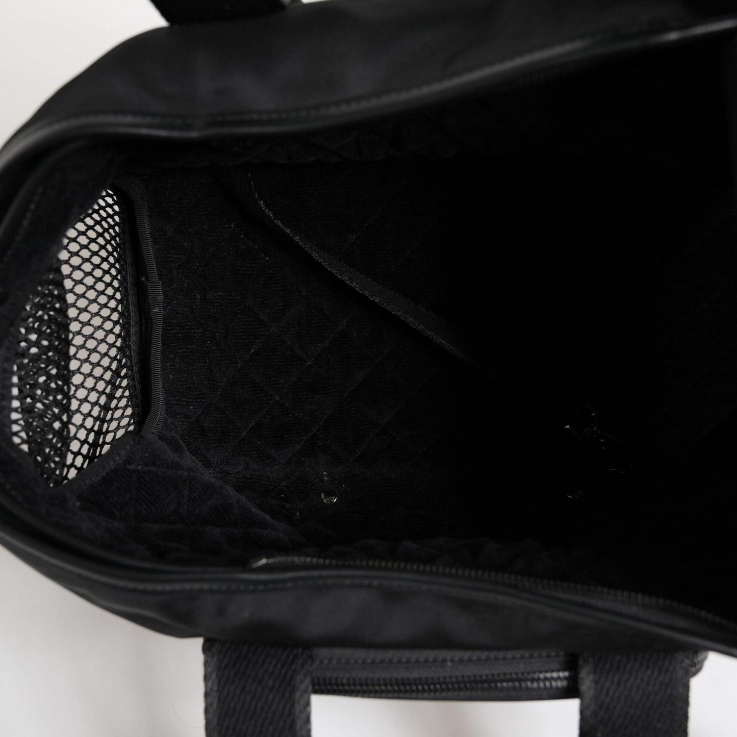 Dolce & Gabbana Black Shoulder Strap Pet Carry Logo Plaque Bag