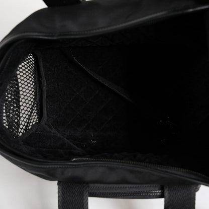 Dolce & Gabbana Black Shoulder Strap Pet Carry Logo Plaque Bag