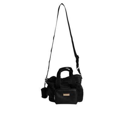 Dolce & Gabbana Black Shoulder Strap Pet Carry Logo Plaque Bag