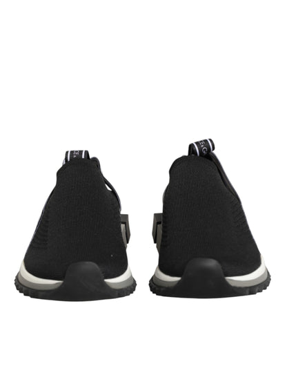 Dolce & Gabbana Black Slip On Sorrento Low Top Sneakers Shoes