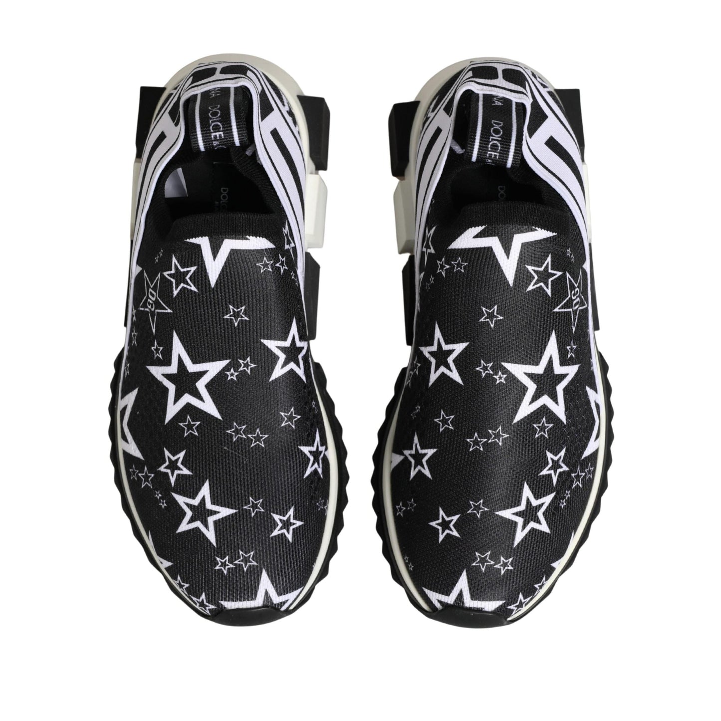 Dolce & Gabbana Black Stars Logo SORRENTO Sneakers Shoes