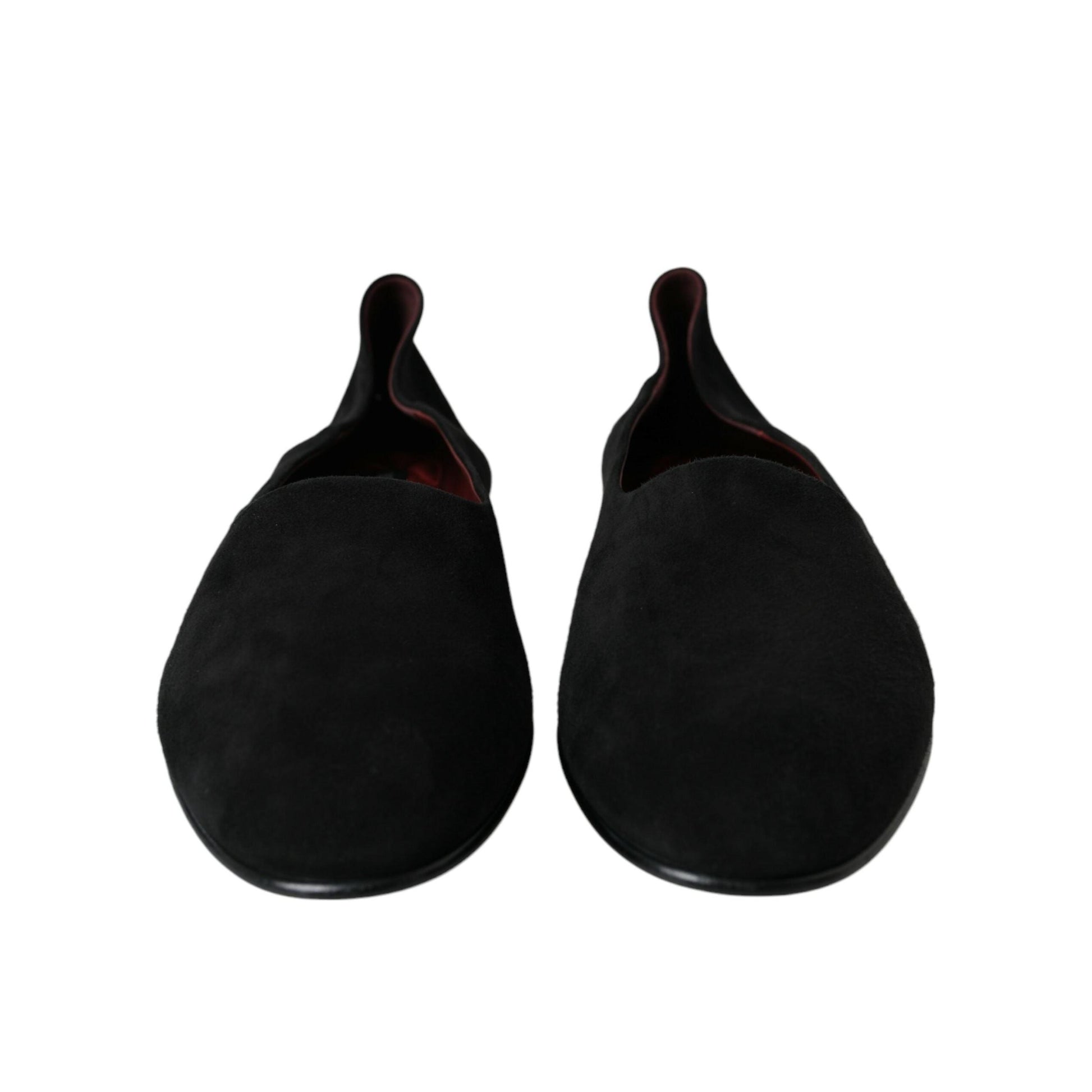 Dolce & Gabbana Black Suede Loafers Formal Dress Slip On Shoes