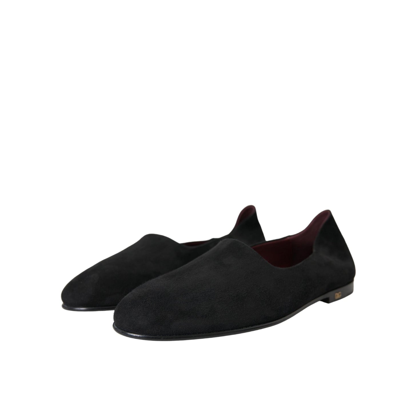 Dolce & Gabbana Black Suede Loafers Formal Dress Slip On Shoes