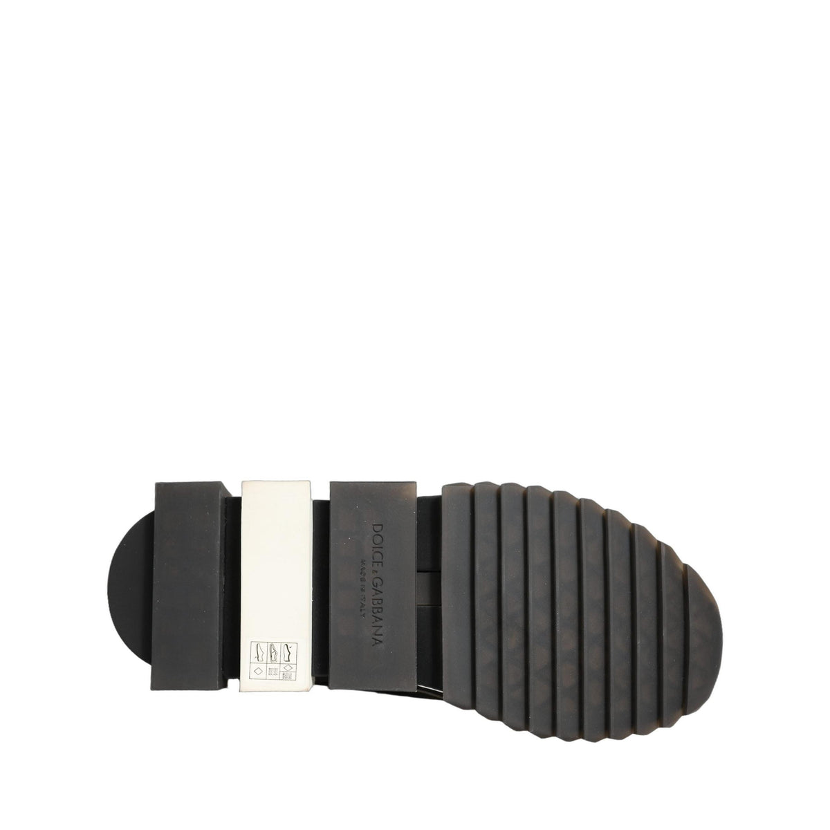 Dolce & Gabbana Black White Sorrento Slip-On Logo Sneakers Shoes
