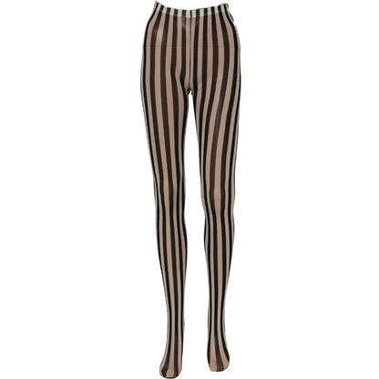 Dolce & Gabbana Black White Stripes Tights Stocking Pantyhose Socks