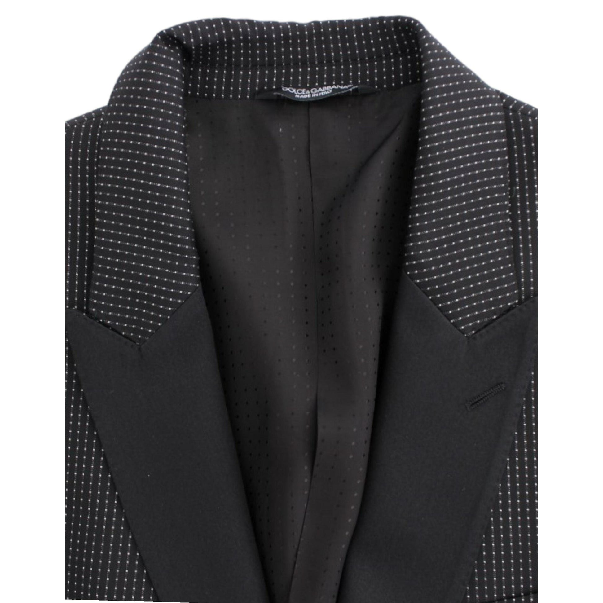 Dolce & Gabbana Black wool slim MARTINI blazer