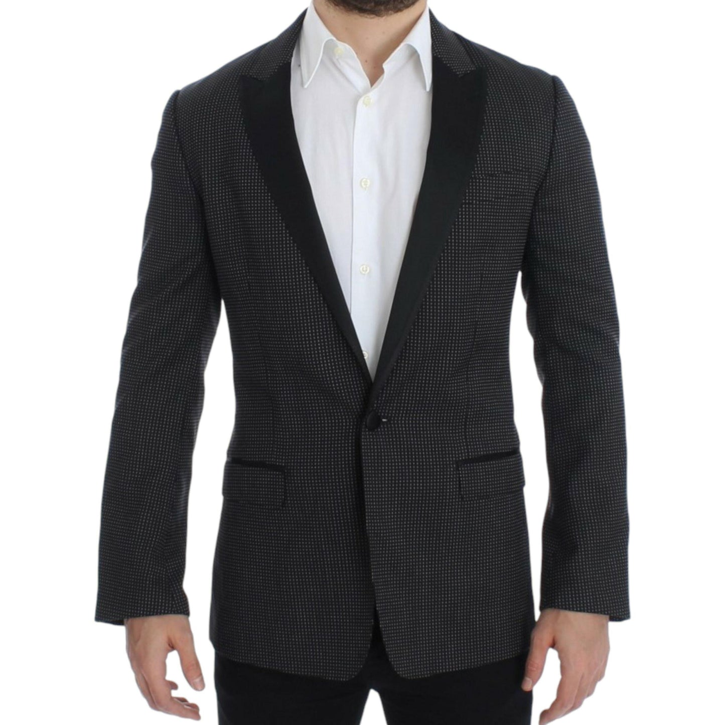 Dolce & Gabbana Black wool slim MARTINI blazer