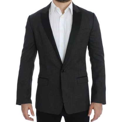 Dolce & Gabbana Black wool slim MARTINI blazer