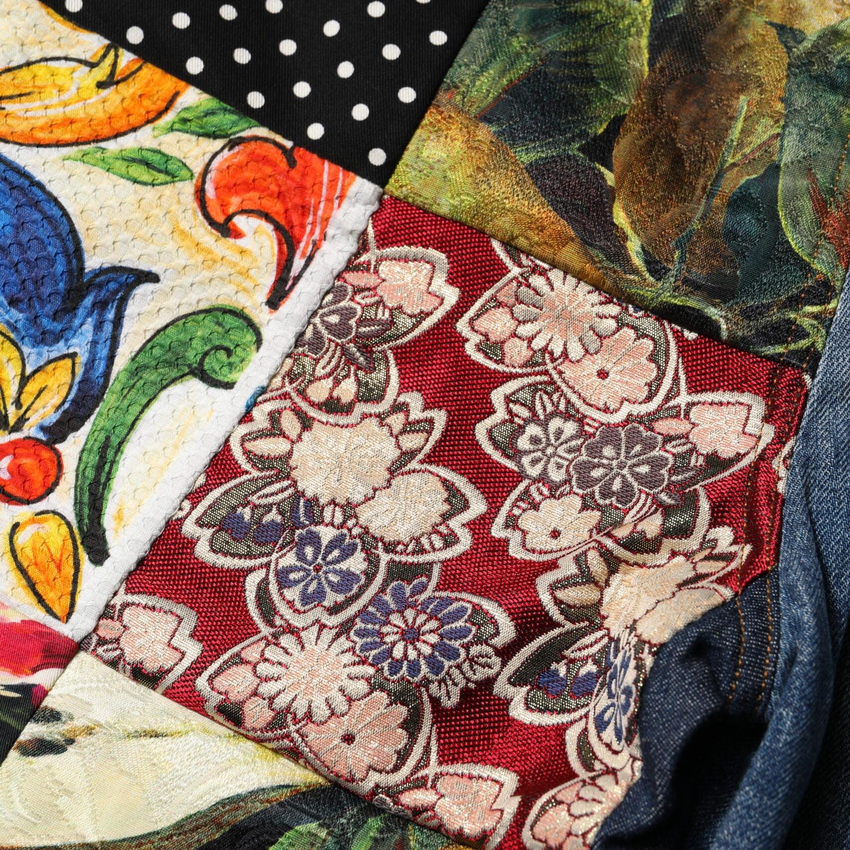 Dolce & Gabbana Blue AMBER Patchwork High Waist Denim Jeans
