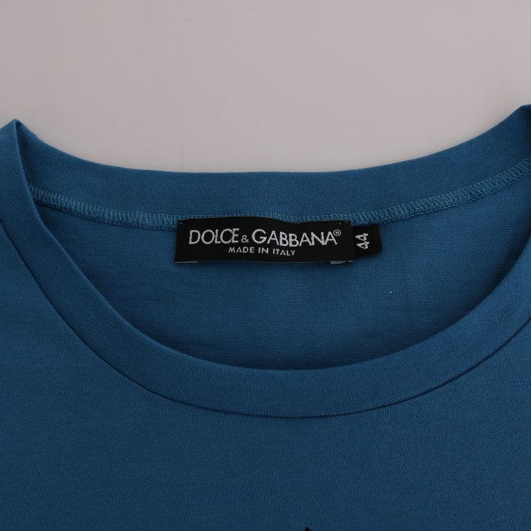 Dolce & Gabbana Blue Cotton 2017 Motive T-Shirt