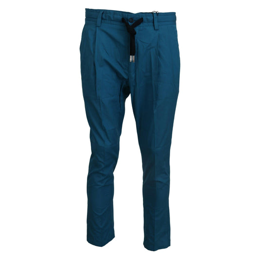 Dolce & Gabbana Blue Cotton Chinos Trousers Pants