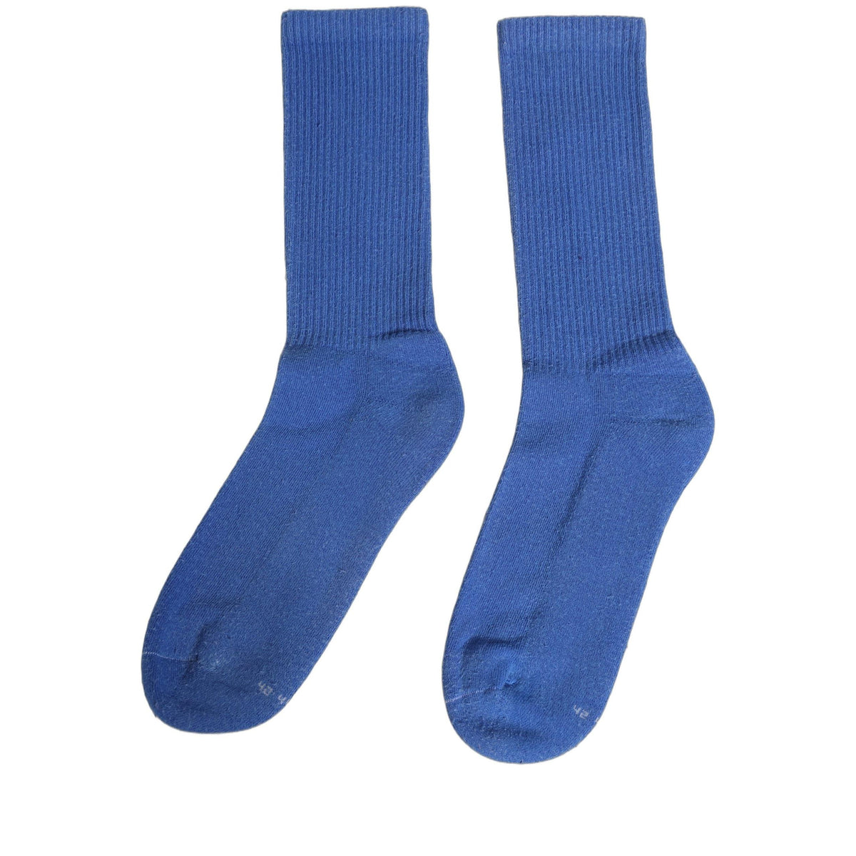 Dolce & Gabbana Blue Cotton Ribbed Mid Calf Women Accessory Socks
