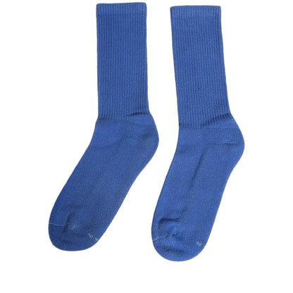 Dolce & Gabbana Blue Cotton Ribbed Mid Calf Women Accessory Socks