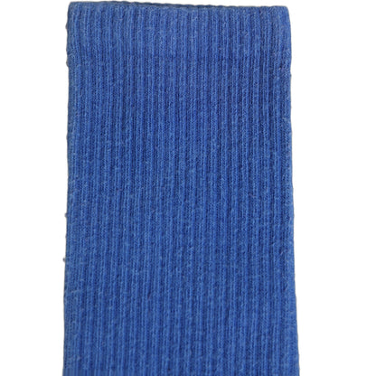 Dolce & Gabbana Blue Cotton Ribbed Mid Calf Women Accessory Socks