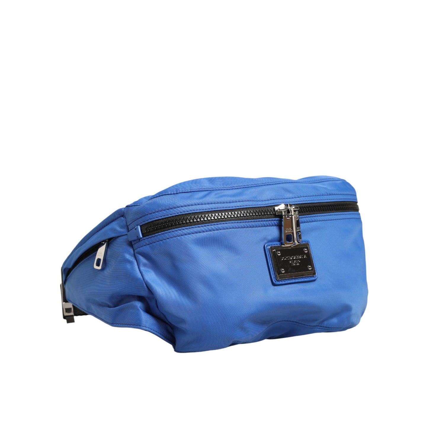 Dolce & Gabbana Blue Logo Plaque Nylon Waist Fanny Pack Men's Borse Bag