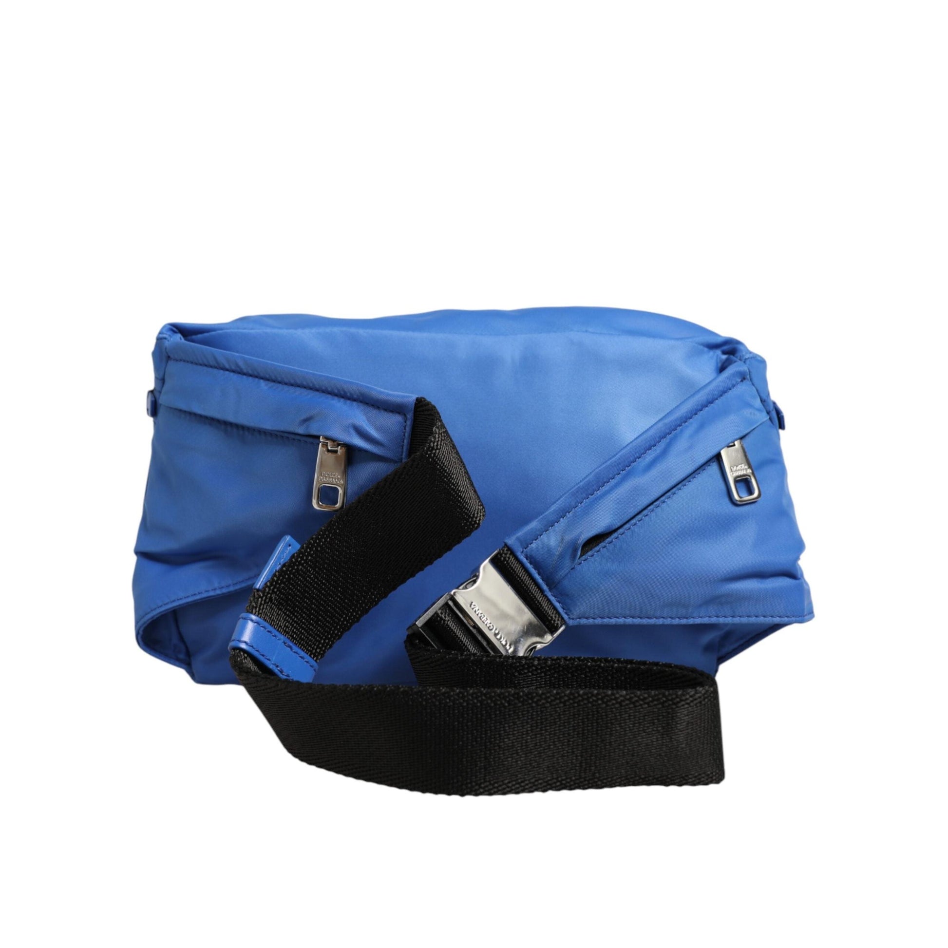 Dolce & Gabbana Blue Logo Plaque Nylon Waist Fanny Pack Men's Borse Bag