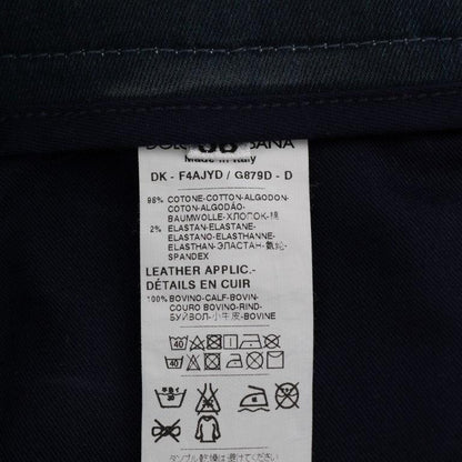 Dolce & Gabbana Blue Short striped Mini Denim Skirt