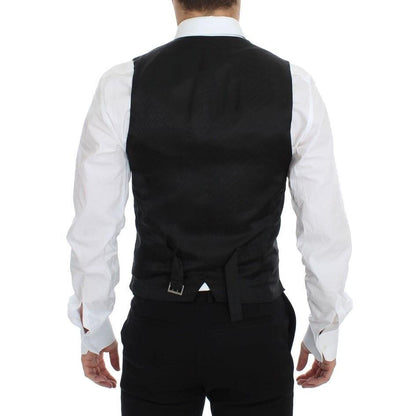 Dolce & Gabbana Blue Wool Formal Dress Vest Gilet