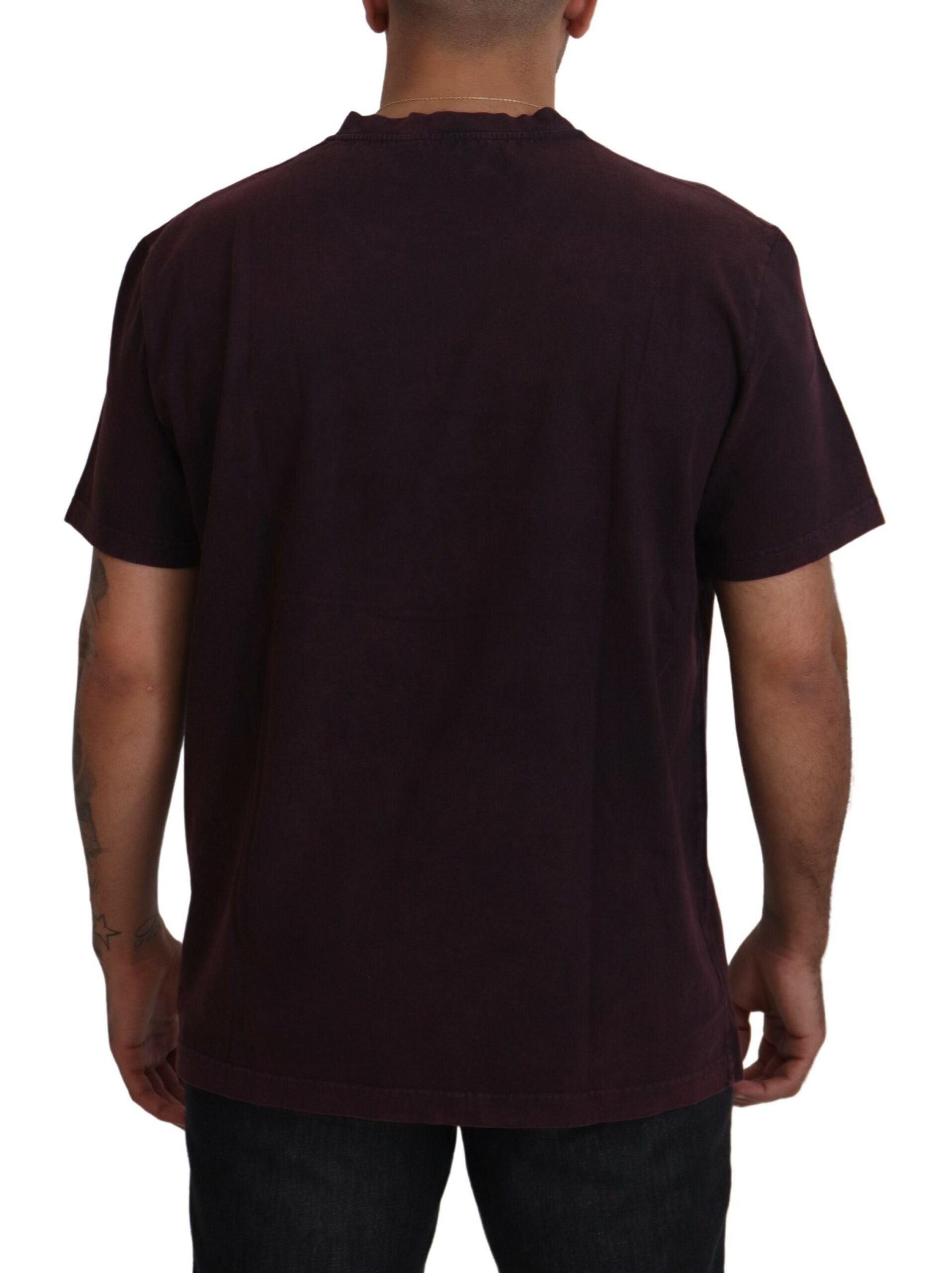 Dolce & Gabbana Bordeaux Crewneck Short Sleeve T-shirt
