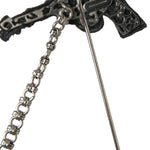 Dolce & Gabbana Brass Copper Silke Revolver Gun Men Brooch Lapel Pin-Modeoutlet
