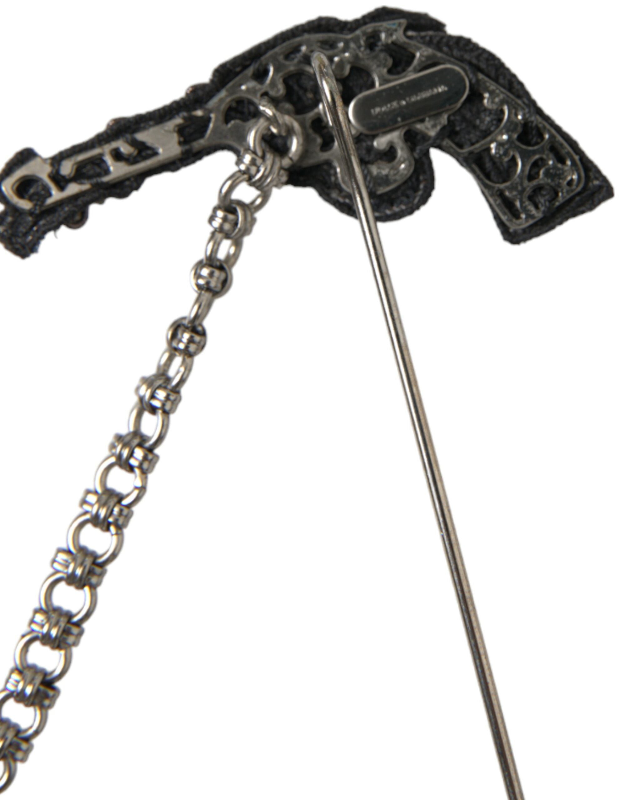 Dolce & Gabbana Brass Copper Silke Revolver Gun Men Brooch Lapel Pin-Modeoutlet