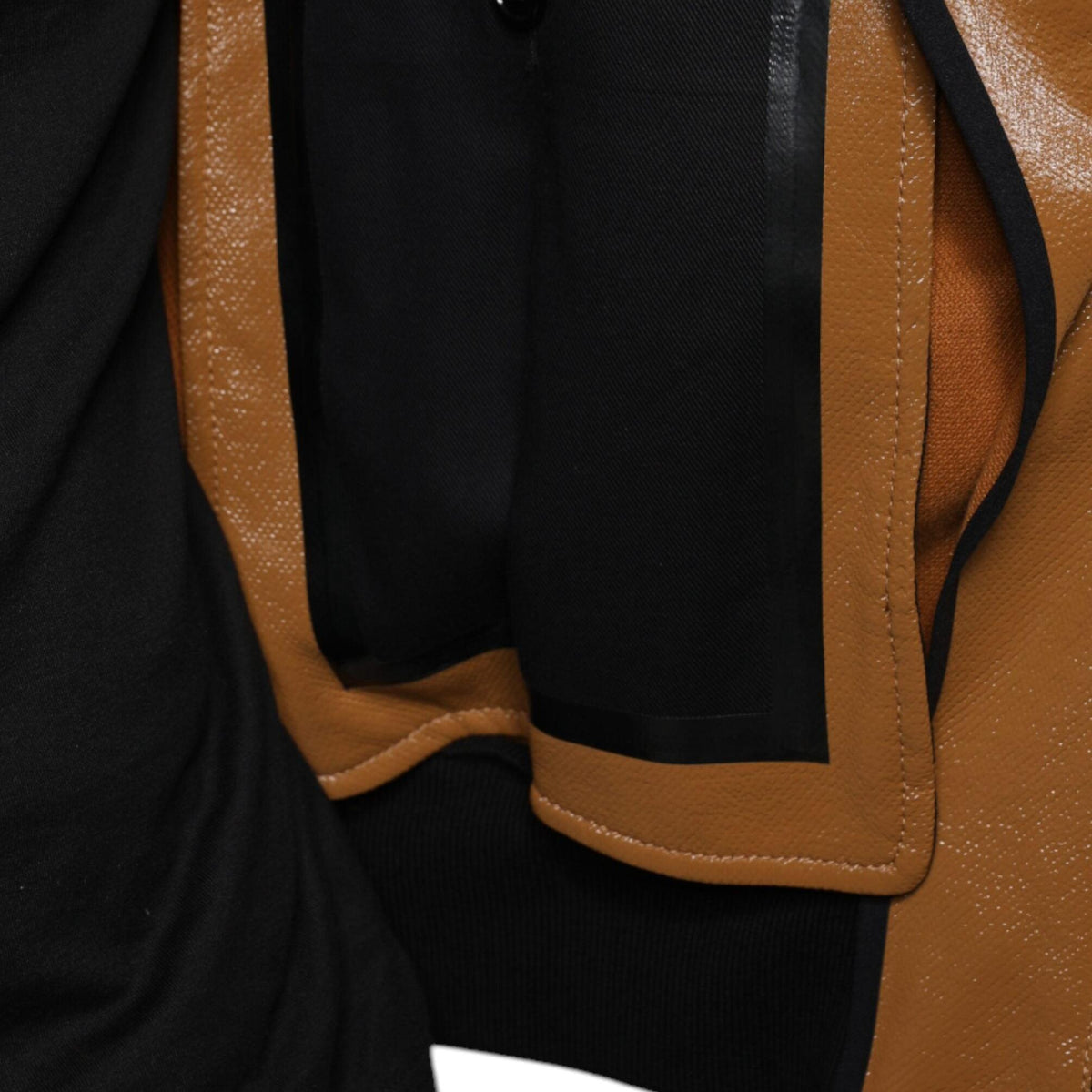 Dolce & Gabbana Brown Leather Full Zip Men Bomber Jacket