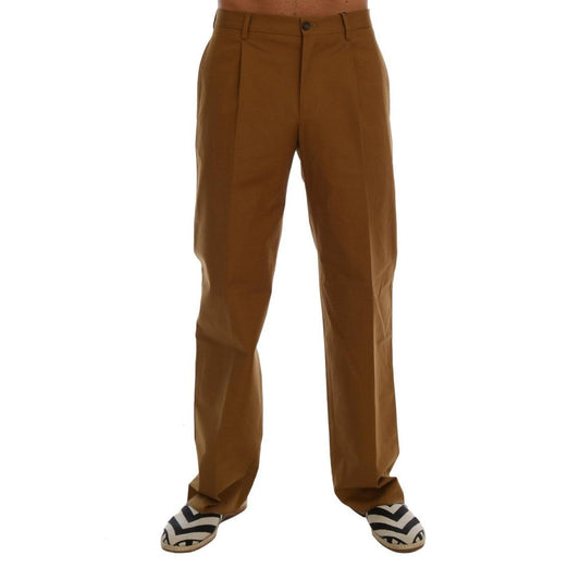 Dolce & Gabbana Brown Stretch Cotton Pants