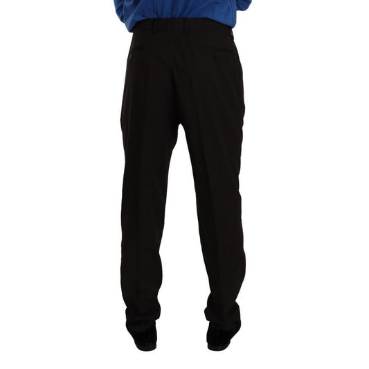 Dolce & Gabbana Brown Wool Skinny Formal Dress Pants