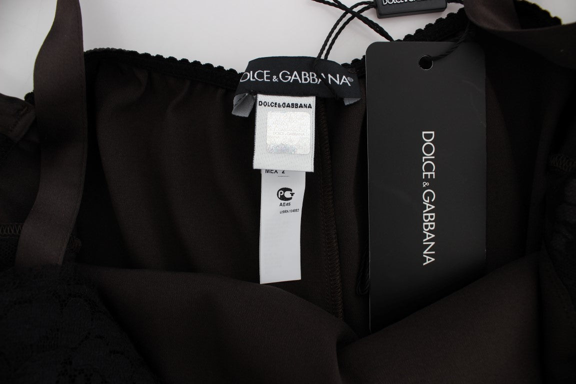 Dolce & Gabbana Brun Silkee Stretch Lingerie Undertøj Top-Modeoutlet