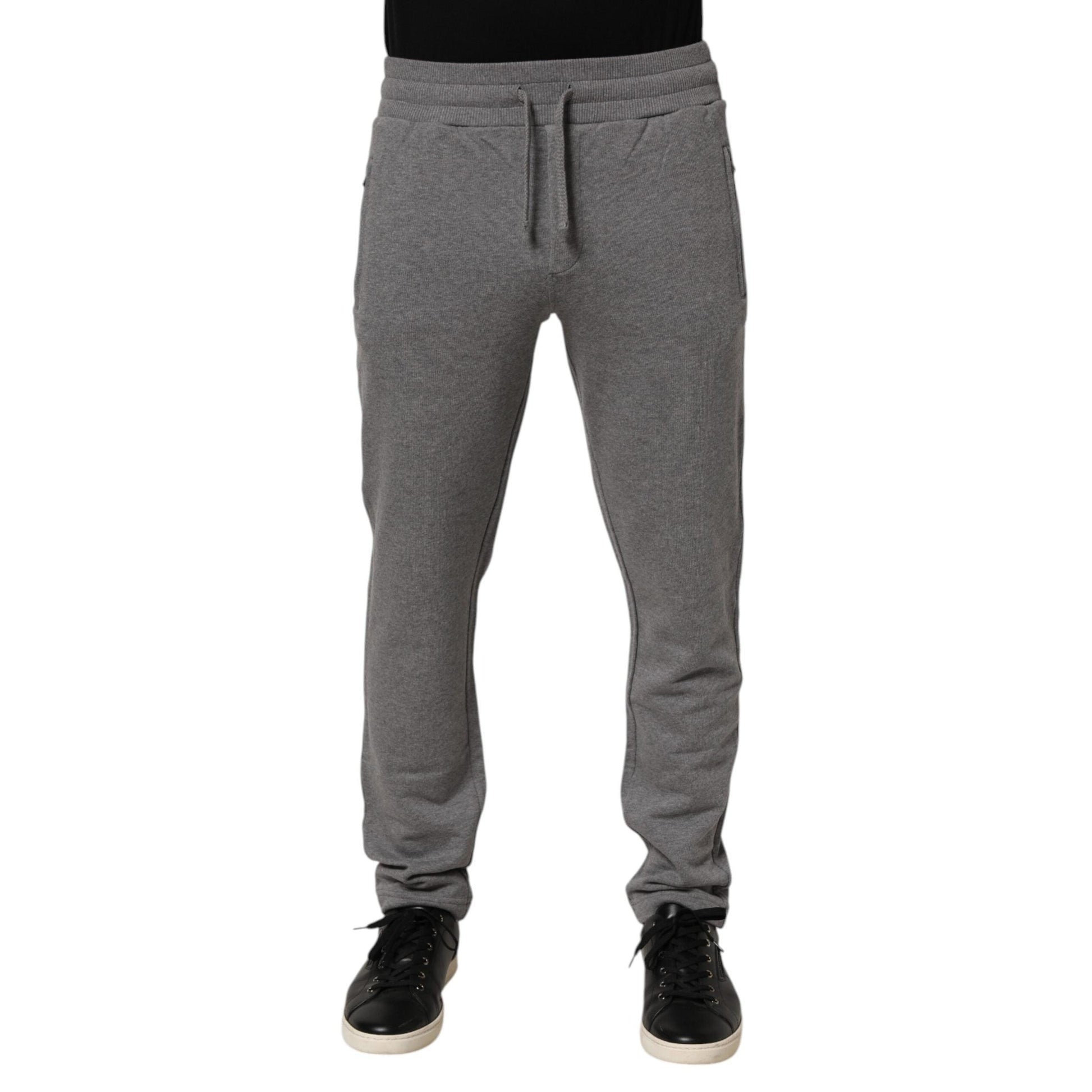Dolce & Gabbana Cotton Jogger Sweatpants Trouser Gray
