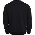 Dolce & Gabbana Dark Blå Bomuld Logo Plaque Sweatshirt Sweater-Modeoutlet