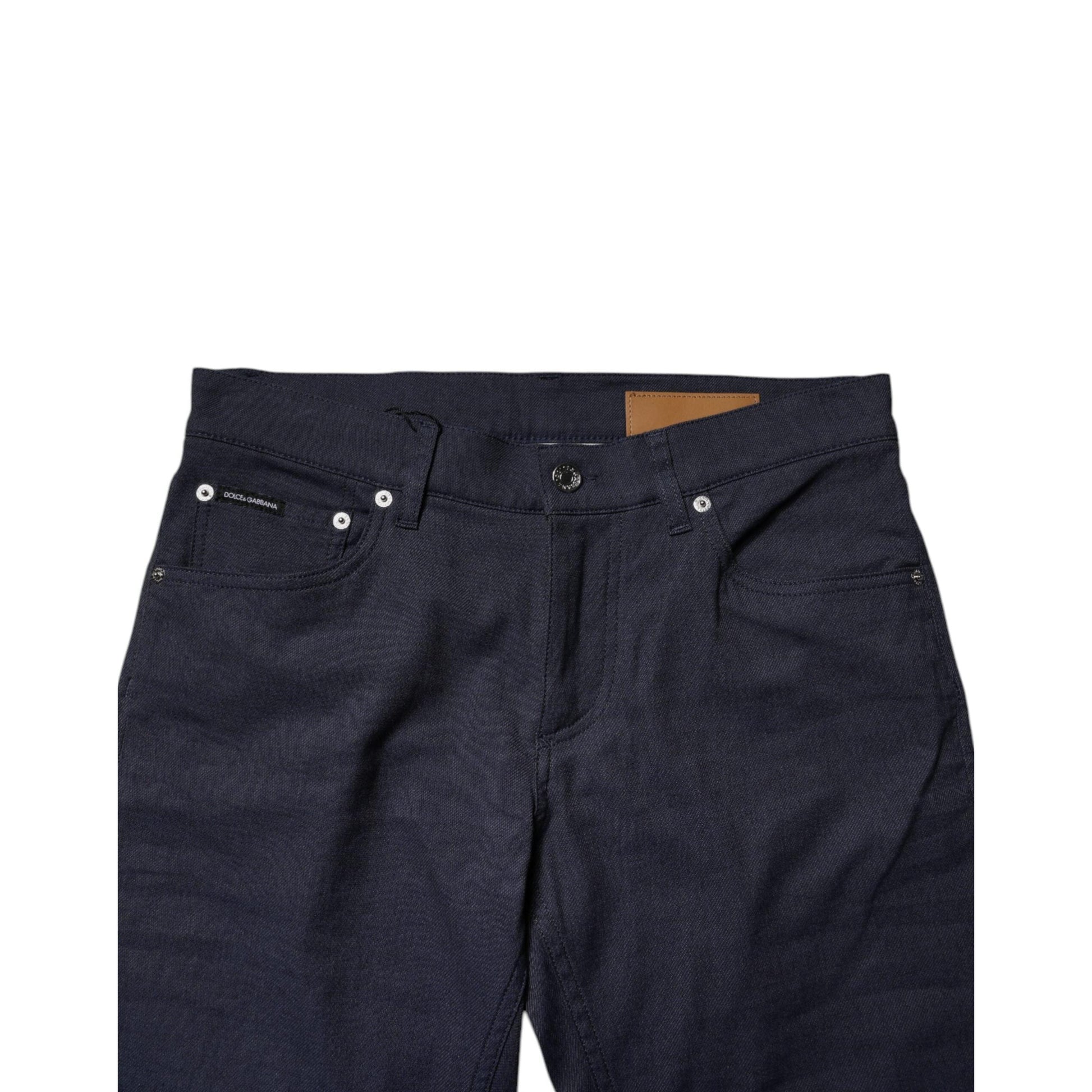 Dolce & Gabbana Dark Blue Cotton Stretch Skinny Denim Jeans