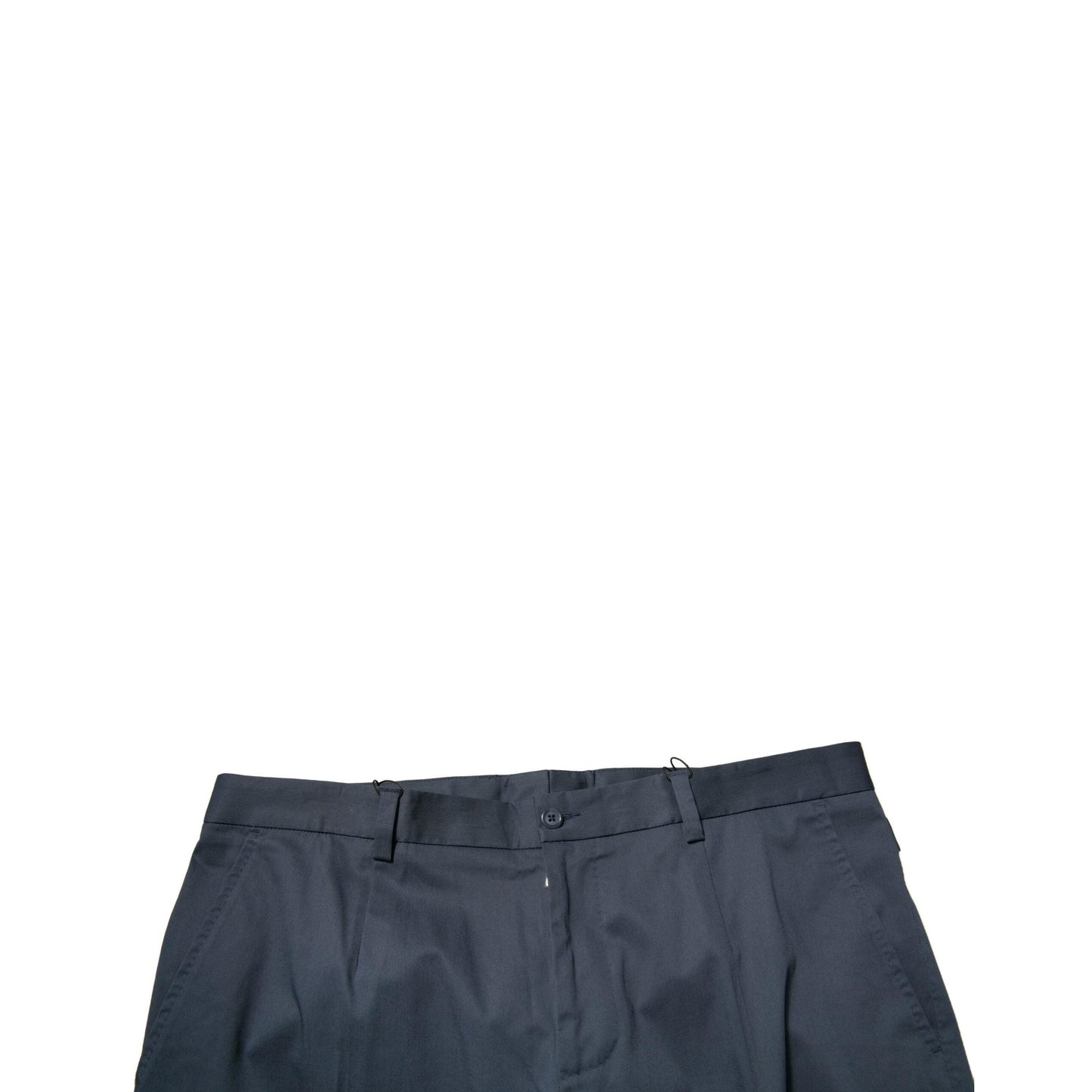 Dolce & Gabbana Dark Blue Cotton Stretch Skinny Men Dress Pants