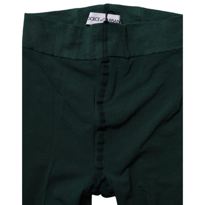 Dolce & Gabbana Dark Green Nylon Tights Stocking Pantyhose Socks