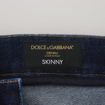 Dolce & Gabbana Elegant Slim Fit Dark Blue Denim Jeans