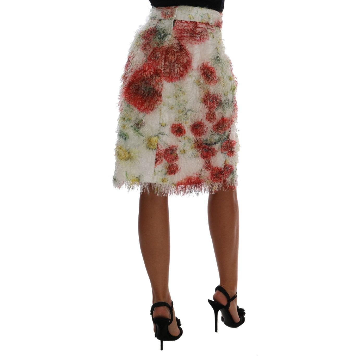 Dolce & Gabbana Floral Patterned Pencil Straight Skirt