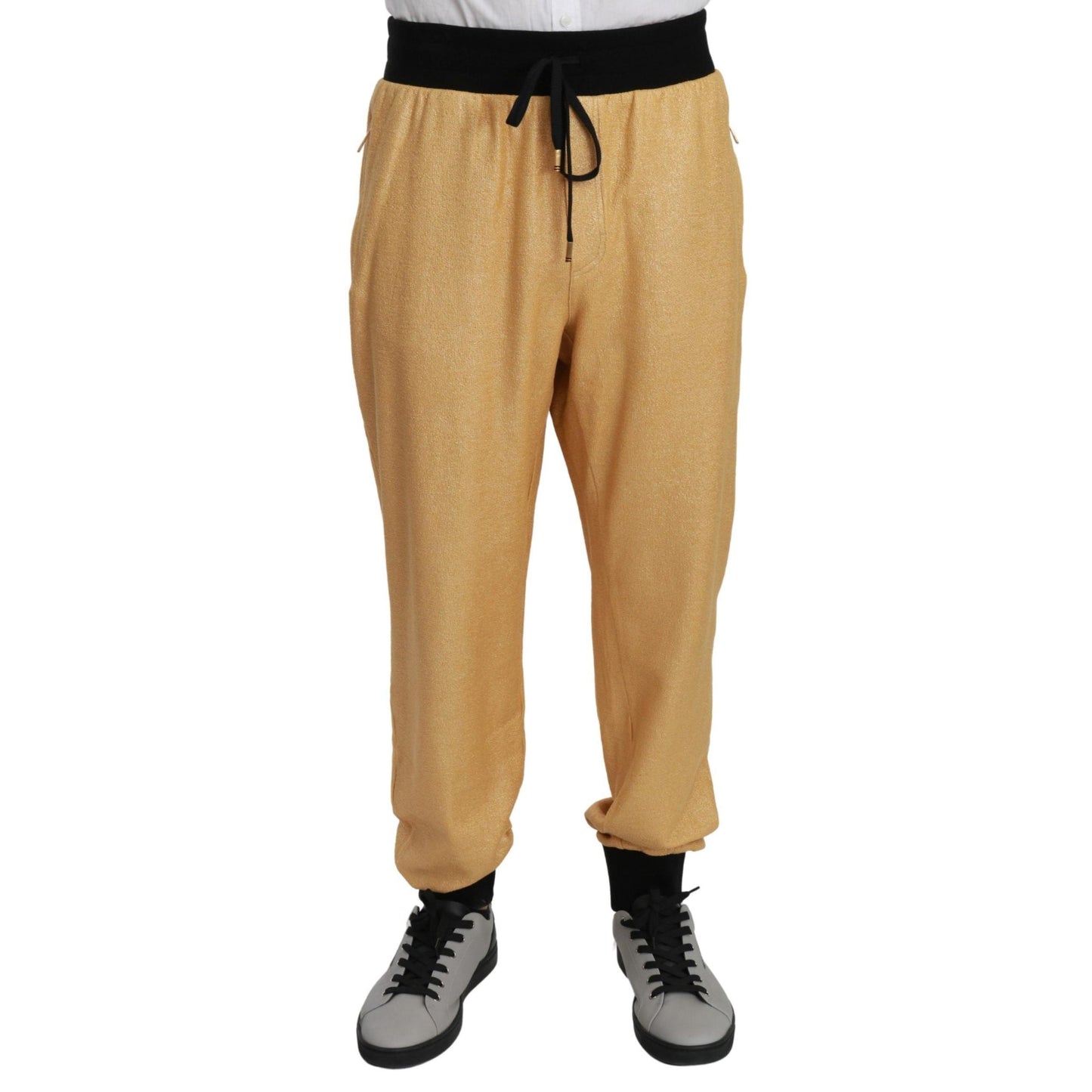 Dolce & Gabbana Gold Year Of The Pig Cotton Mens Pants