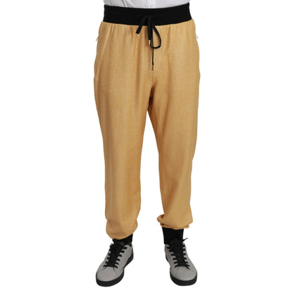 Dolce & Gabbana Gold Year Of The Pig Cotton Mens Pants