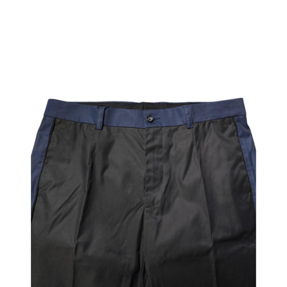 Dolce & Gabbana Gray Blue Cotton 3/4 Chinos Crop Trouser Pants