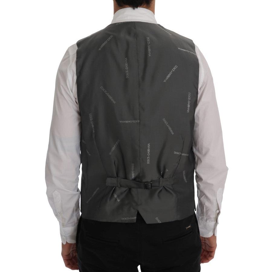 Dolce & Gabbana Gray STAFF Cotton Rayon Vest