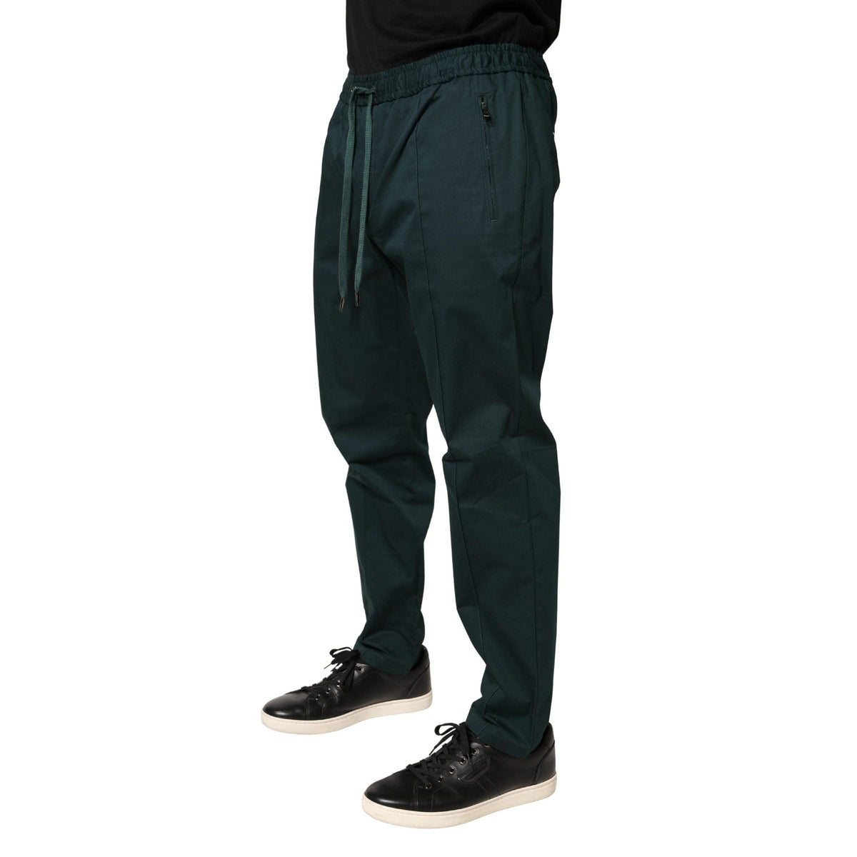 Dolce & Gabbana Green Cotton Skinny Men Jogger Trouser Pants