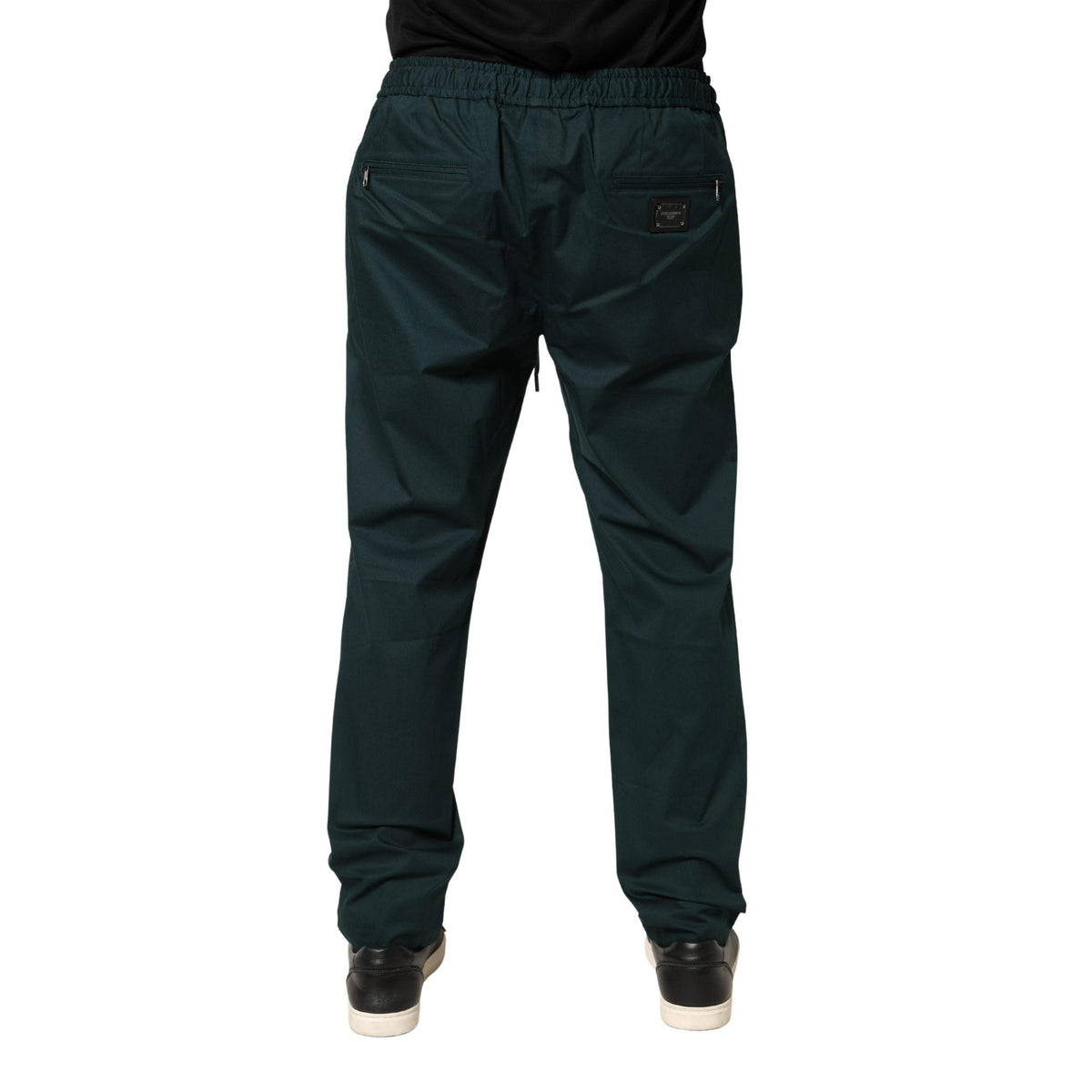 Dolce & Gabbana Green Cotton Skinny Men Jogger Trouser Pants