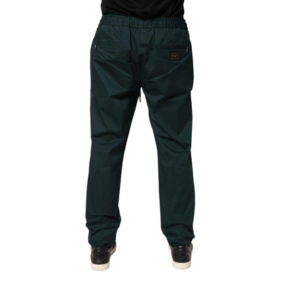 Dolce & Gabbana Green Cotton Skinny Men Jogger Trouser Pants